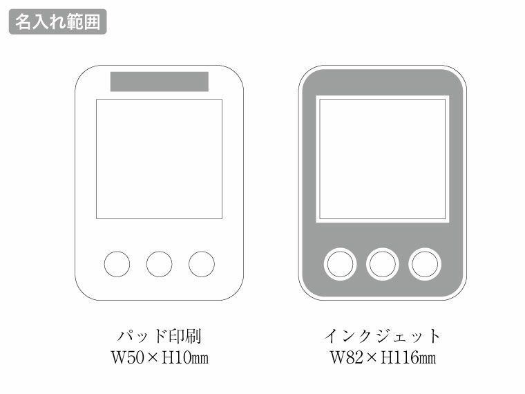 熱中症・インフルエンザおしらせクロックの名入れ範囲