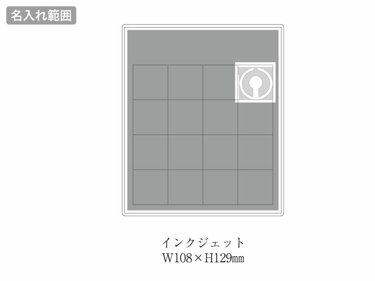 ビッグパズルの名入れ範囲