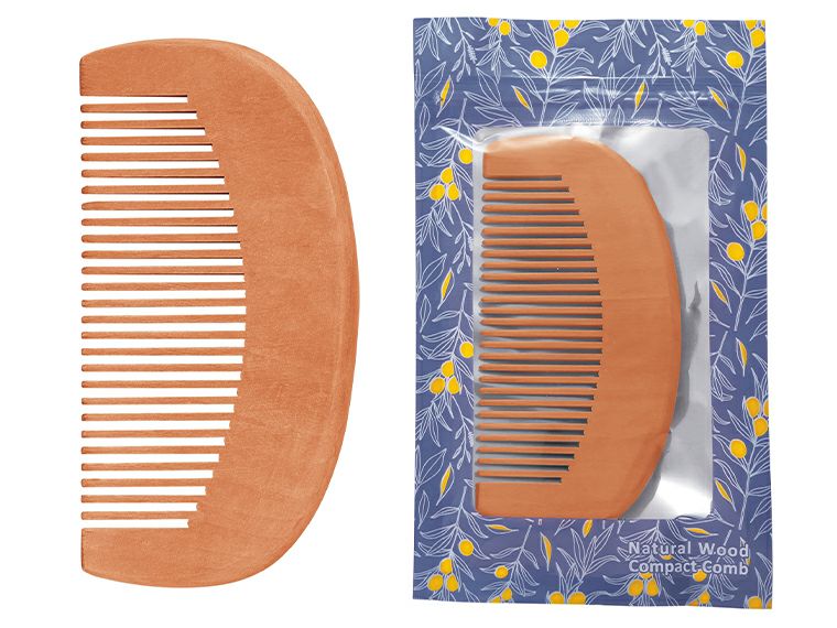 ナチュラルウッド・コンパクトコーム（ジッパーケース入り）商品画像