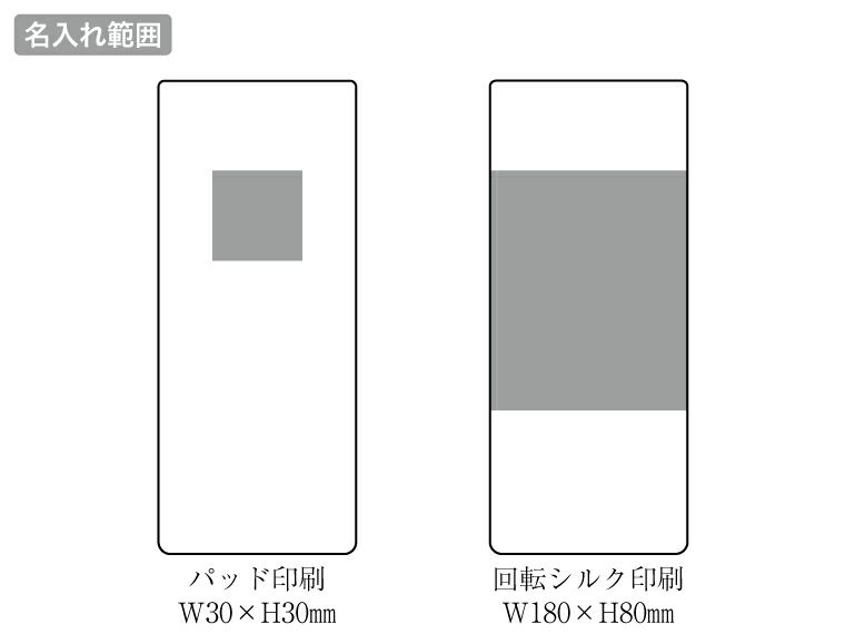 MIP ストレート真空二重構造タンブラー名入れ範囲
