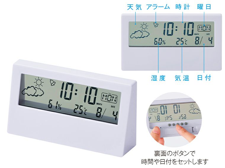 クリアスクリーン多機能デジタル時計商品画像