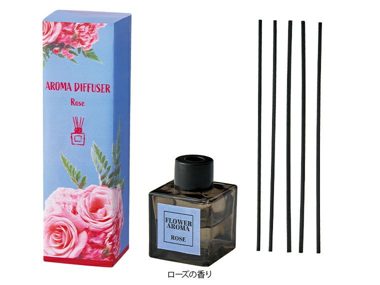 フラワーアロマディフューザー ローズの香り