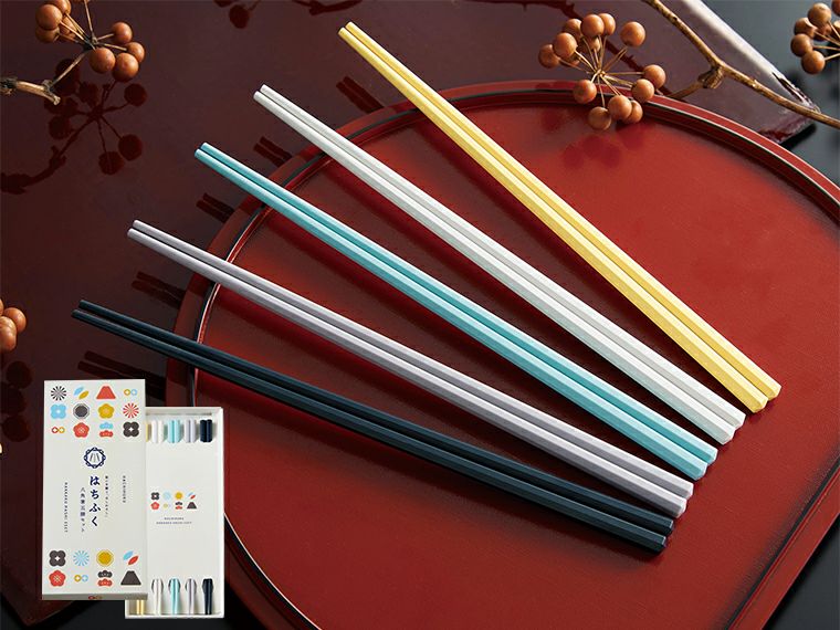 はちふく　八角箸五膳セット