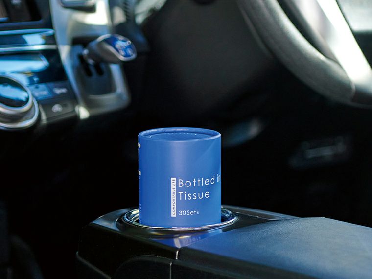 カラフル　ミニボトルティッシュ30W使用イメージ