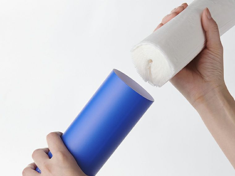 カラフル　ボトルティッシュ60W詰め替え可能