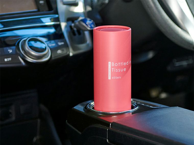 カラフル　ボトルティッシュ60W使用イメージ