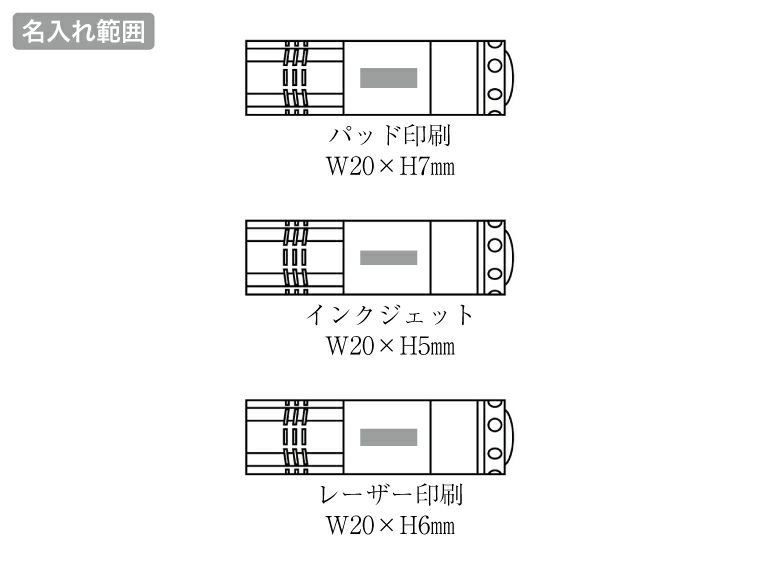 COBメタリックアルミライト 名入れ範囲