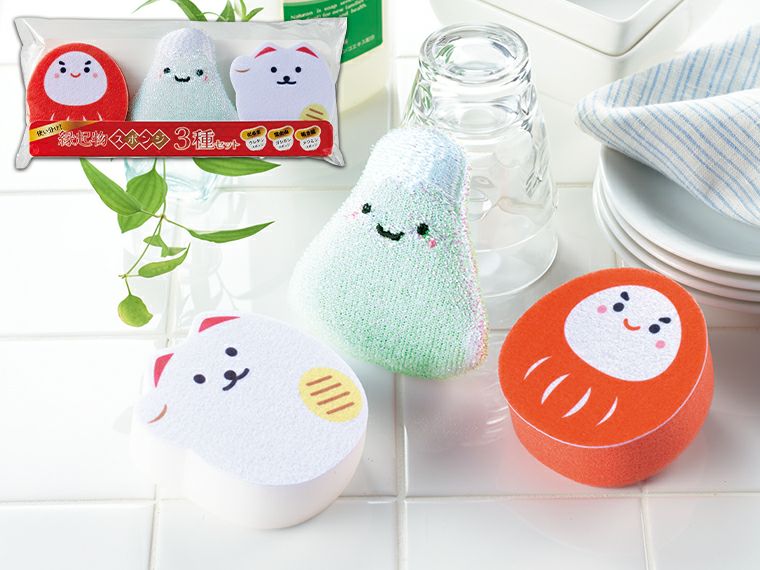 使い分け！縁起物スポンジ3種セット