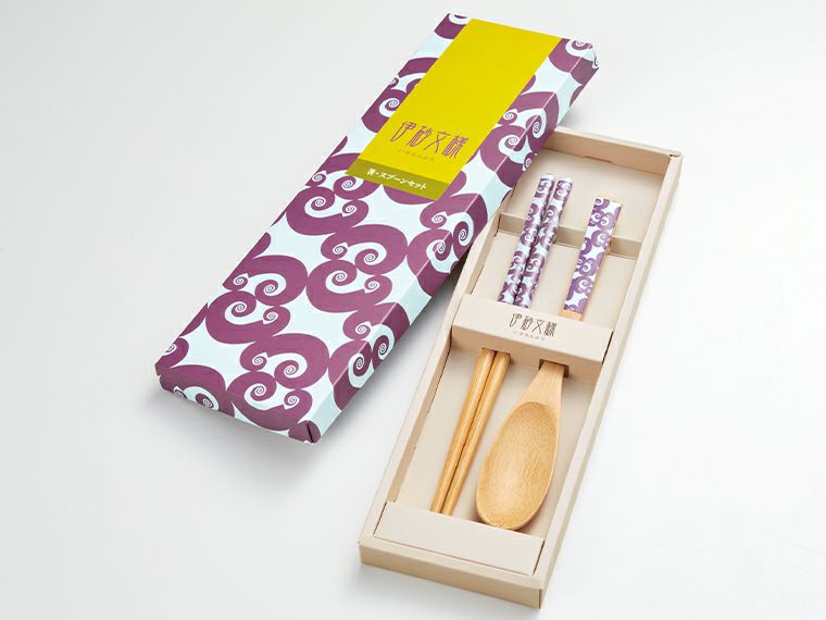 伊砂文様 箸・スプーンセット 商品イメージ