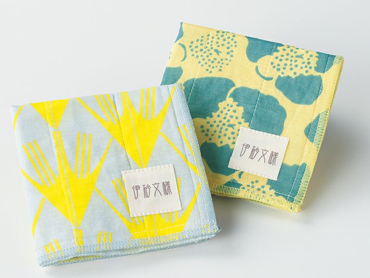 伊砂文様 かや織りふきん2枚組 商品イメージ