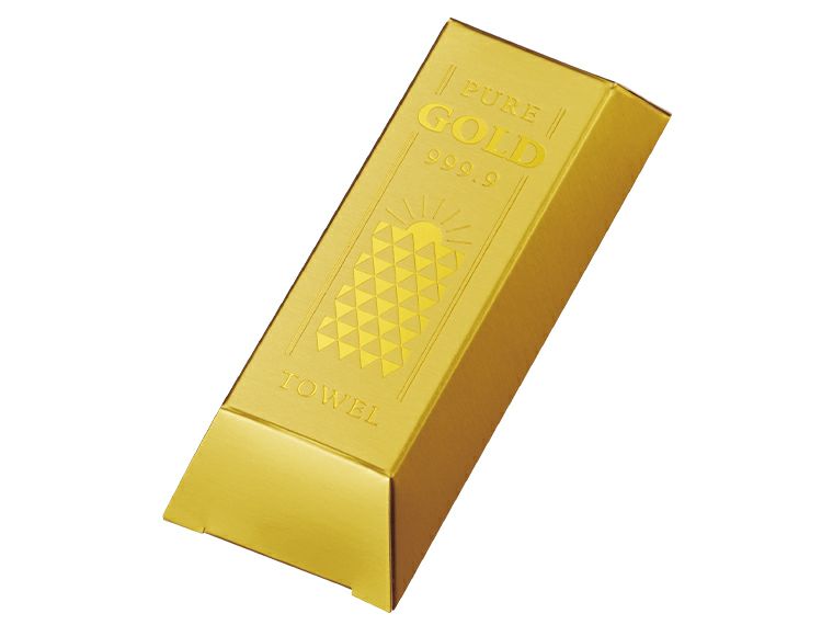 ゴージャス ゴールドバータオル パッケージ姿