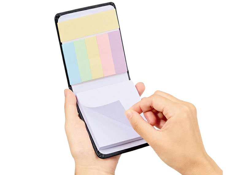 合皮カバー付箋セット（S）の使用イメージ
