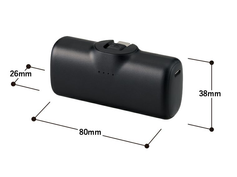 シンプルダイレクトモバイルチャージャー4000のサイズ