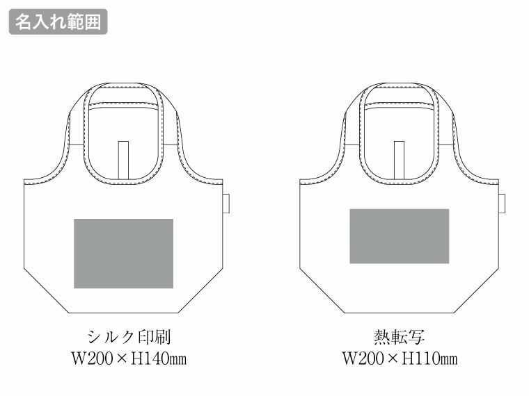 クルリト　セルフレジで使いやすいコンパクトクーラーミニマルシェバッグの名入れ範囲