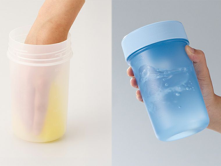 目盛り付シンプルシェイカーボトルの使用イメージ