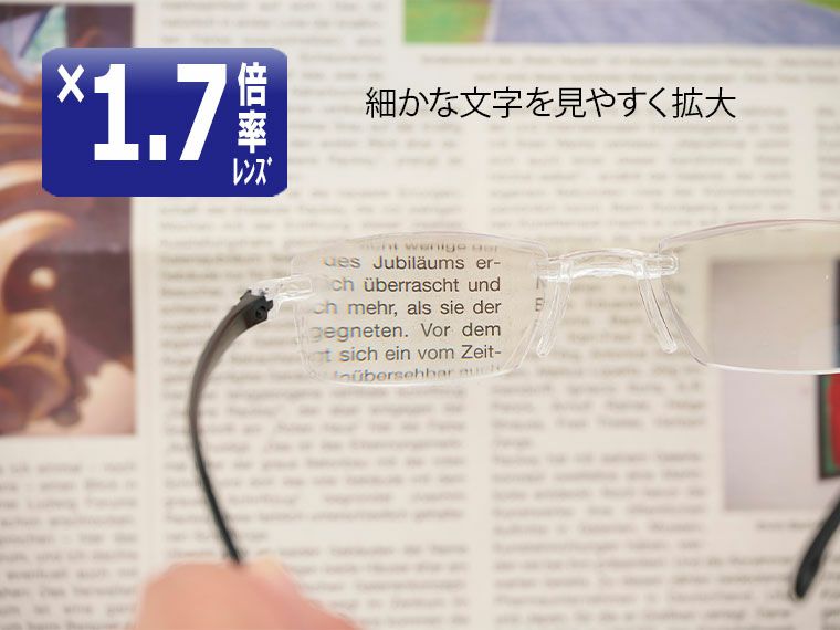 メガネ型ルーペの拡大イメージ