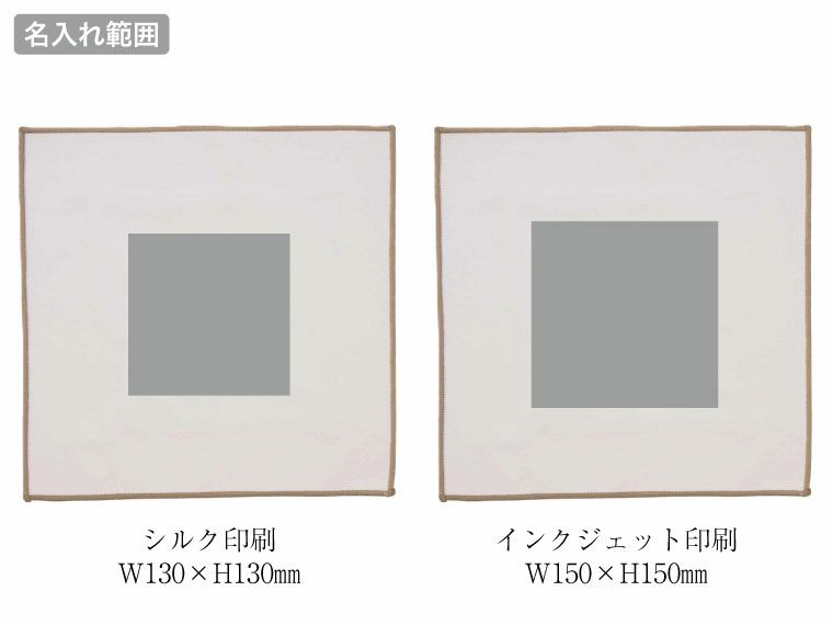 ピタッと巻ける保冷クロスの名入れ範囲