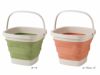 折りたたみバケツ５Ｌは2色アソート