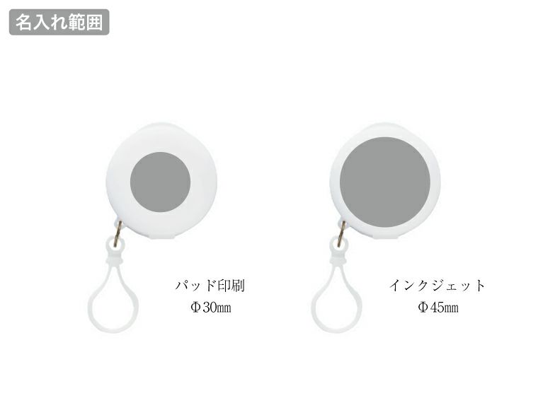 ケースインレインポンチョの名入れ範囲