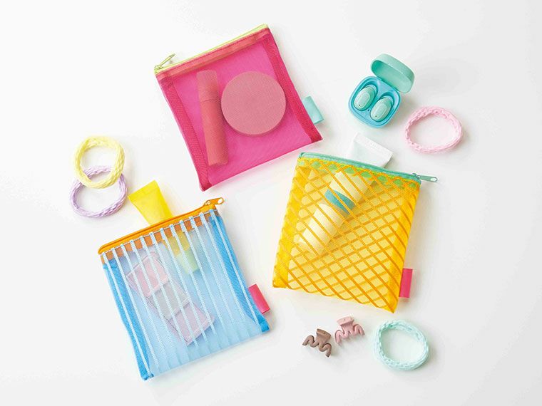 リアーク　カラーメッシュポーチ