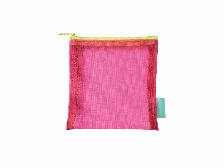 リアーク　カラーメッシュポーチの本体カラーピンク