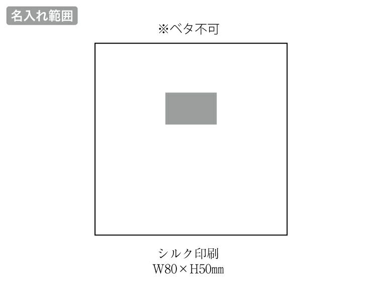 包むの簡単 保冷クロスの名入れ範囲