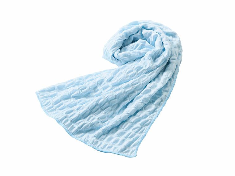 スーリ　接触冷感くしゅくしゅブランケットの全体図