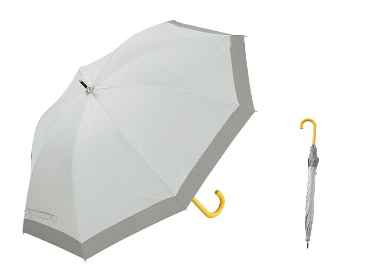 アプレラ　晴雨兼用長傘の本体カラーグレー系画像