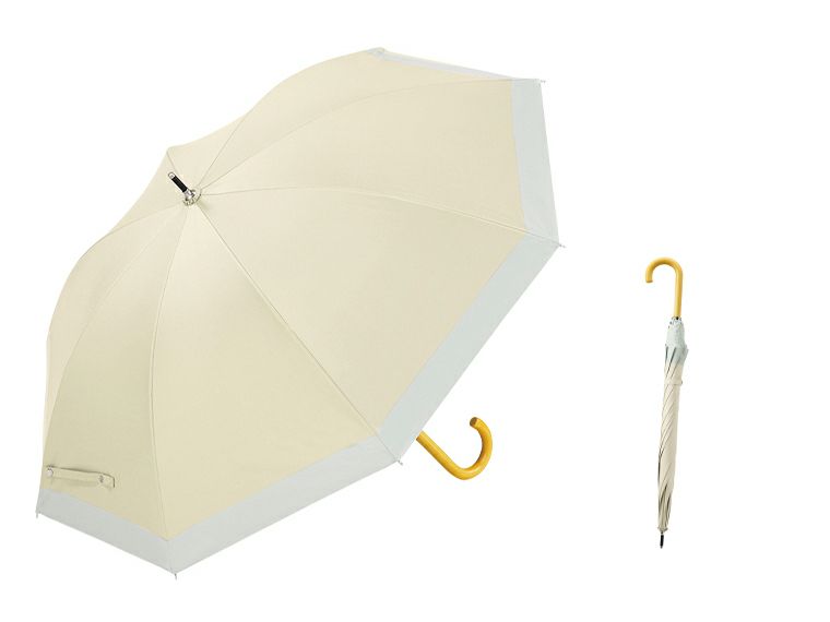 アプレラ　晴雨兼用長傘の本体カラーイエロー系画像