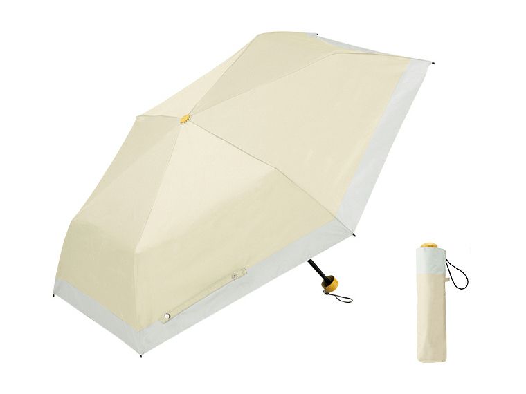 アプレラ　晴雨兼用折傘の本体色イエロー系画像