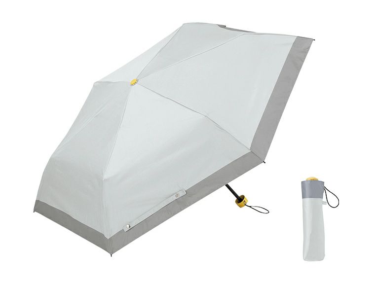 アプレラ　晴雨兼用折傘の本体色グレー系画像