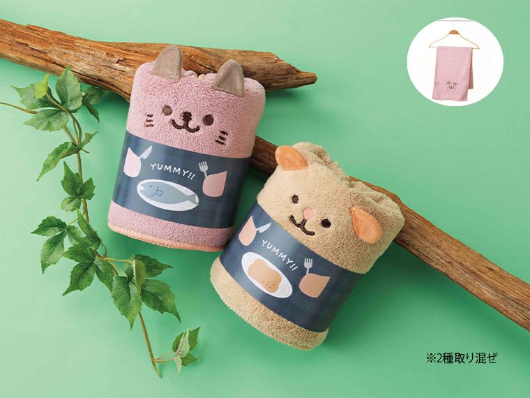 アニマルム　ふわふわフェイスタオル