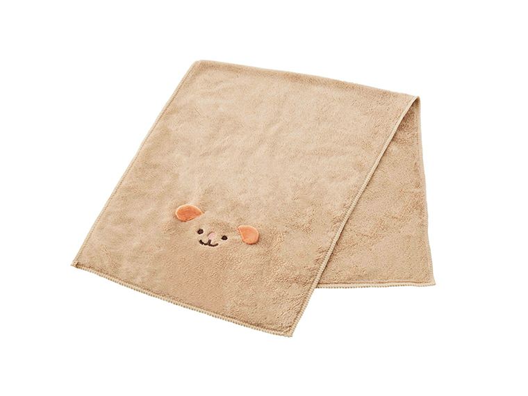 アニマルム　ふわふわフェイスタオルのデザイン犬の画像