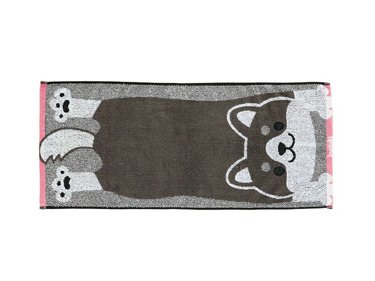 のび豆柴・のびちゃとらフェイスタオルの豆柴デザイン画像