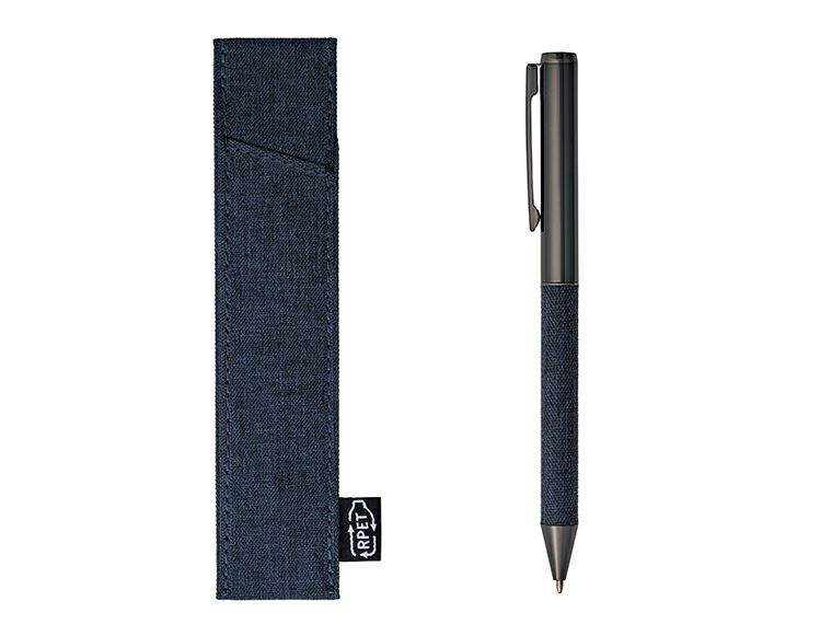 リサイクルPET生地使用ボールペン（ケース入り）の全体画像