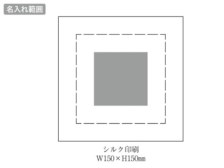 マルチ保冷温マジッククロスの名入れ範囲
