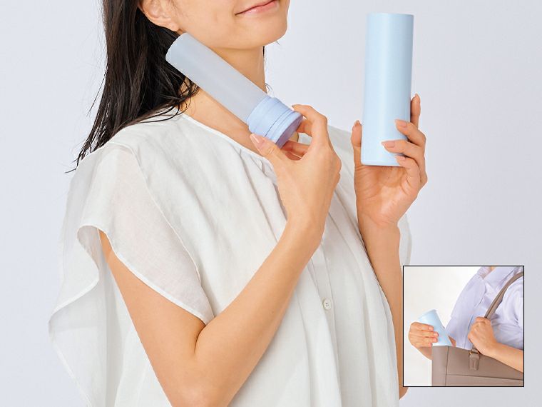 持ち運べるシリコン氷のう（ステンレスケース付き）