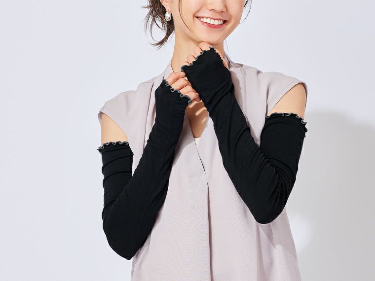 接触涼感UVロングアームカバーの使用イメージ