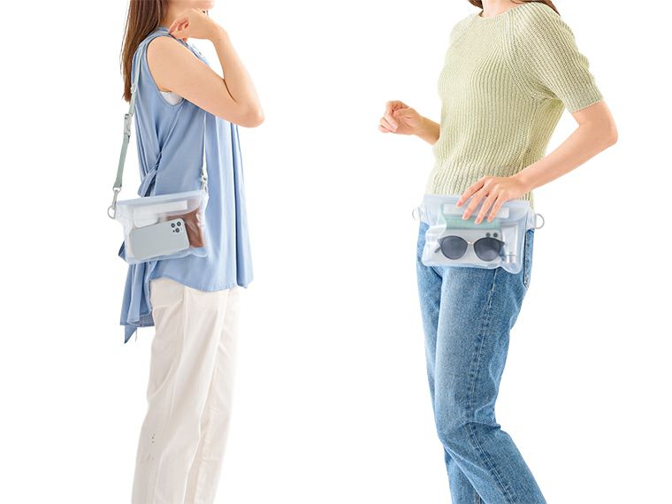 フロストクリア・２WAY防滴ショルダーバッグの使用イメージ