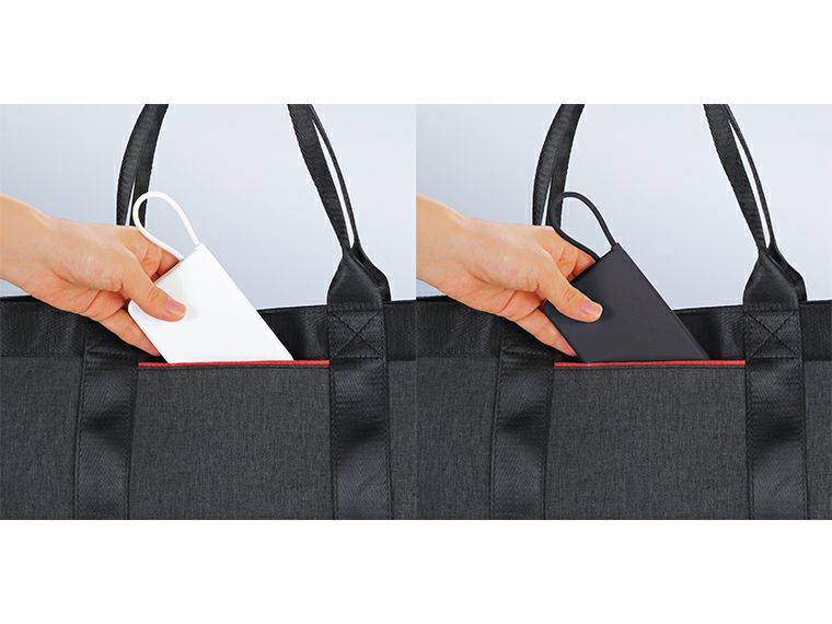 新世代 固体電池モバイルバッテリー5000はバッグにも入れやすいいコンパクトサイズ