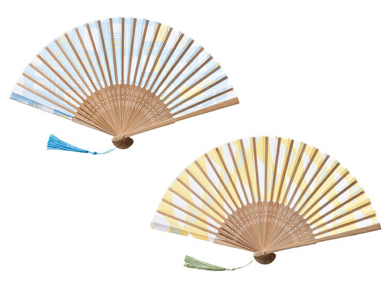 伊砂文様　涼彩扇子の裏面画像