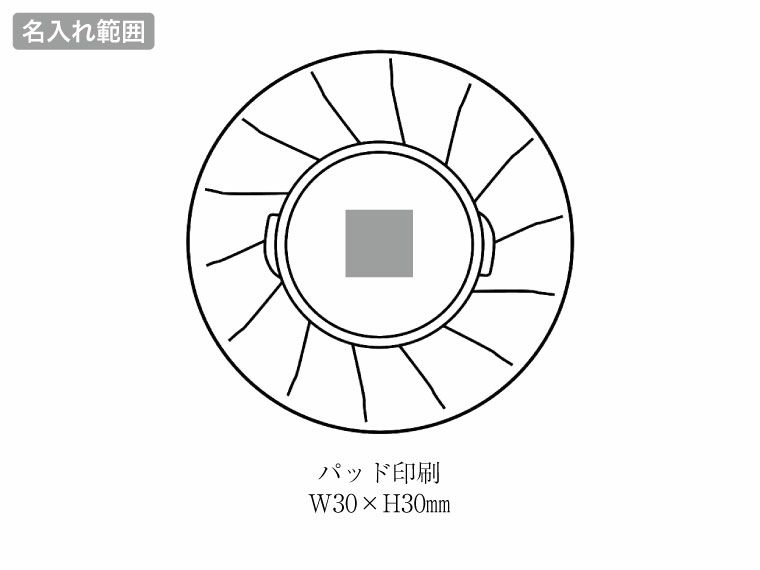 伊砂文様　氷のうの名入れ範囲