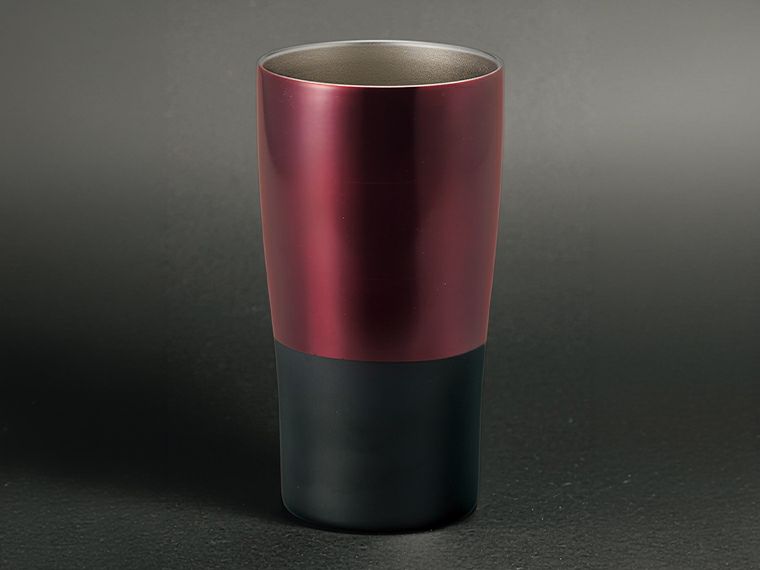 AZ-02 会津塗り 真空二重ステンレスタンブラー 490ml TWOTONEの全体画像