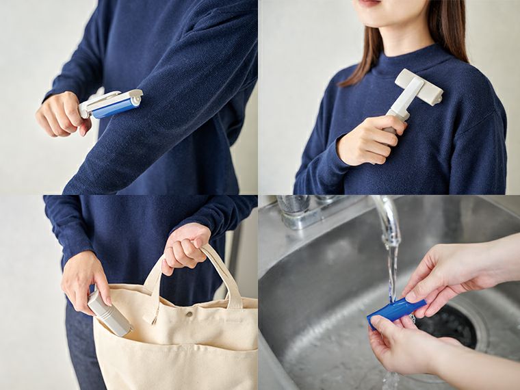 くりかえし洗えるミニクリーナーは使用イメージ