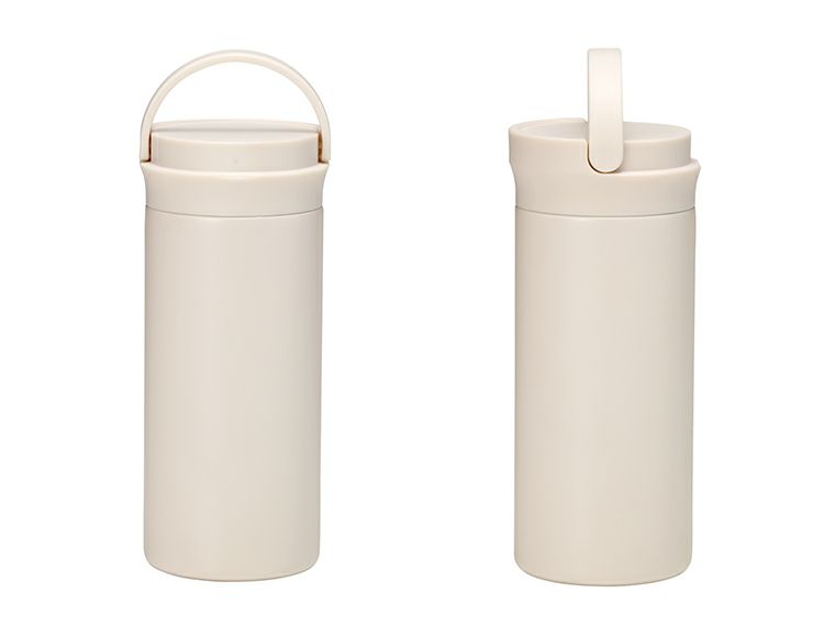 ハンドル付シームレスボトル350mlのハンドルは折りたためます。